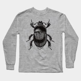 Vintage Sacarab Beetle Bug Long Sleeve T-Shirt